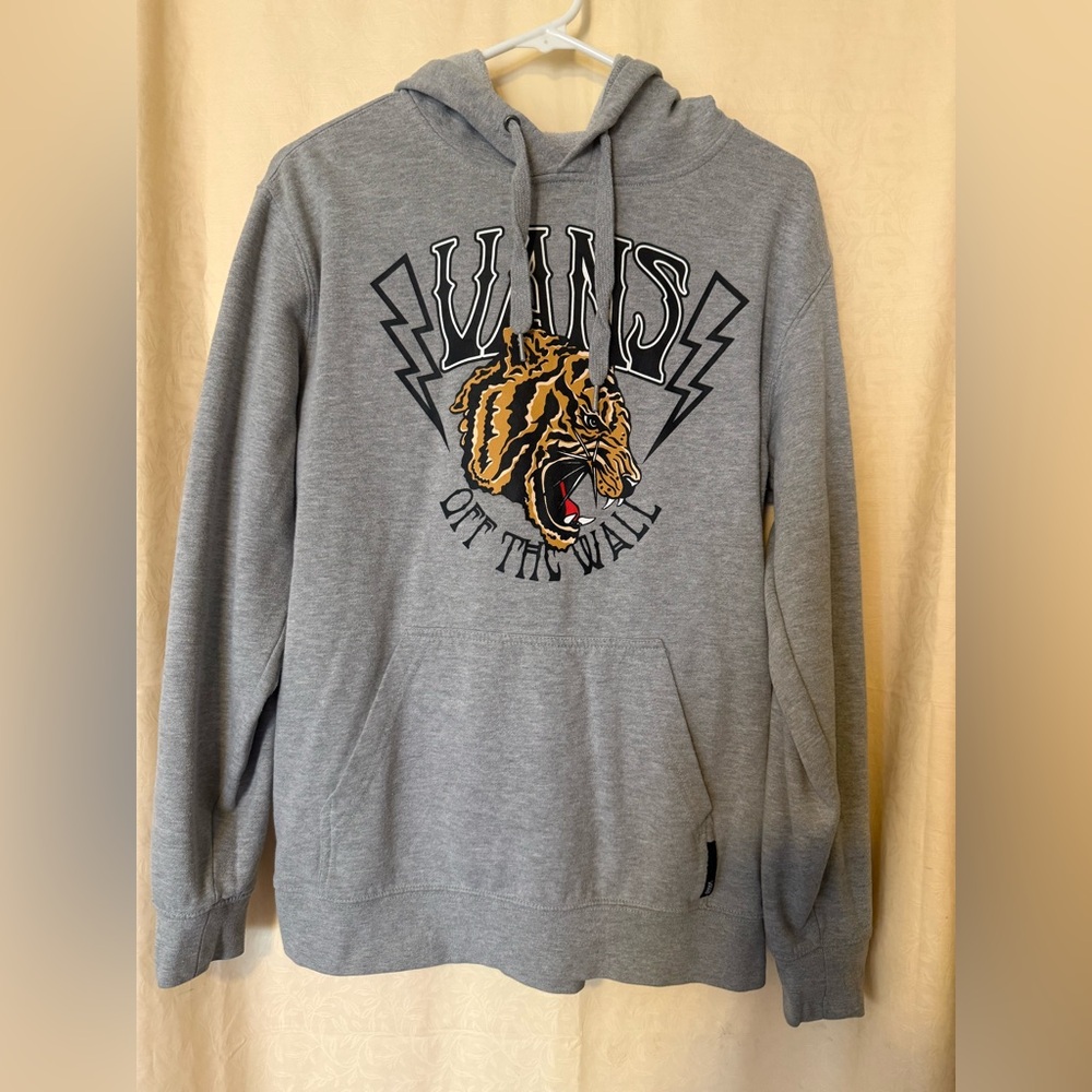 Vans Hoodie, Men’s size Small, Gray Mountain Tiger Vans Sweatshirt Hoodie - Picture 4 of 9